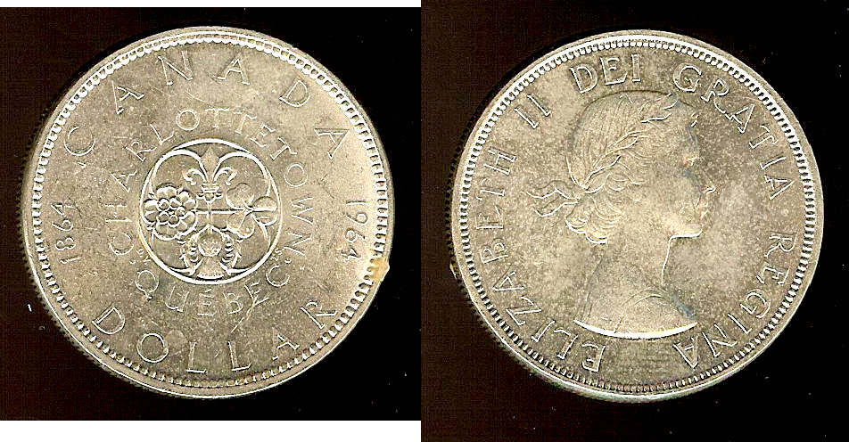 Canada $1 Charlottetown  1964 Unc